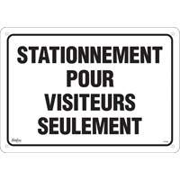 "Stationnement pour visiteurs" Sign, 14" x 20", Aluminum, French Moffatt Supply & Specialties