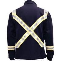 Veste FR ray&eacute;e en molleton &agrave; fermeture &agrave; glissi&egrave;re compl&egrave;te, Petit, Bleu marin Moffatt Supply & Specialties