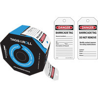 &eacute;tiquettes de danger pour barricade, Papier cartonn&eacute;, 3" la x 6-1/4" h, Anglais Moffatt Supply & Specialties