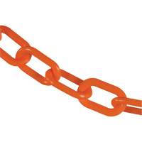 Heavy-Duty Plastic Safety Chain, Orange, 2" Link, 120' Length Moffatt Supply & Specialties