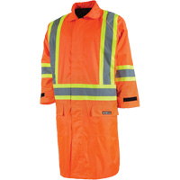 Imperm&eacute;able long avec capuchon amovible, Nylon/PVC, Petit, Orange haute visibilit&eacute; Moffatt Supply & Specialties