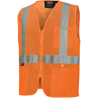 6943 Gilet de s&eacute;curit&eacute; &agrave; mailles ignifuge, Orange haute visibilit&eacute;, Petit, Polyester Moffatt Supply & Specialties