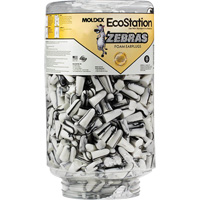 Recharge de bouchons d'oreilles Zebra pour distributeurs de bouchons d'oreilles EcoStation, Vrac - Contenant Moffatt Supply & Specialties