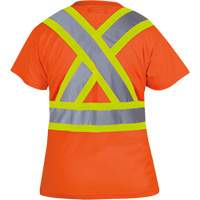6948 T-shirt de s&eacute;curit&eacute; en il-de-perdrix pour femme, Polyester, T-petit, Orange haute visibilit&eacute; Moffatt Supply & Specialties