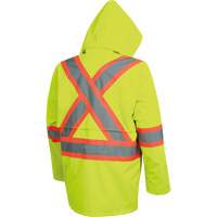 5628 The Rock  Waterproof Safety Jacket, Polyester/Polyurethane, High Visibility Lime-Yellow, Small Moffatt Supply & Specialties