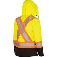 5021BBW Women's  7-in-1 Waterproof Jacket with Hood, Polyester/Polyurethane, High Visibility Lime-Yellow, X-Small Moffatt Supply & Specialties