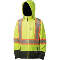 5221 Softshell Waterproof Premium  Safety Jacket, Polyester, High Visibility Lime-Yellow, Small Moffatt Supply & Specialties