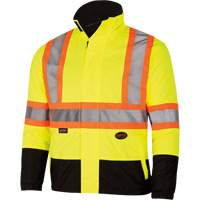 5771 Waterproof Reversible Safety Jacket, Polyester/Polyurethane, High Visibility Lime-Yellow, Small Moffatt Supply & Specialties