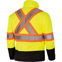 5771 Waterproof Reversible Safety Jacket, Polyester/Polyurethane, High Visibility Lime-Yellow, Small Moffatt Supply & Specialties
