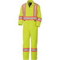 5512T High-Visibility Coveralls, 40 (Tall), High Visibility Lime-Yellow Moffatt Supply & Specialties
