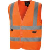 6885 High-Visibility Tricot Safety Vest, High Visibility Orange, Small, Polyester Moffatt Supply & Specialties
