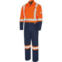 7702BBT FR-Tech&reg; 2-Tone Safety Coverall, Size 40 (Tall), Navy Blue/Orange, 10 cal/cm² Moffatt Supply & Specialties