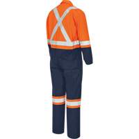 7702BBT FR-Tech&reg; 2-Tone Safety Coverall, Size 40 (Tall), Navy Blue/Orange, 10 cal/cm² Moffatt Supply & Specialties