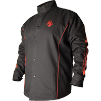 Veste de soudage BSX ignifuge profil&eacute;, Coton, 2T-Grand, Noir Moffatt Supply & Specialties