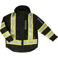Ripstop 4-in-1 Safety Jacket, Polyester, Black, X-Small Moffatt Supply & Specialties