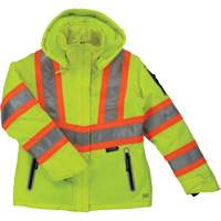 Womens Insulated Flex Safety Jacket, Polyester, High Visibility Lime-Yellow, X-Small Moffatt Supply & Specialties