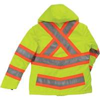 Womens Insulated Flex Safety Jacket, Polyester, High Visibility Lime-Yellow, X-Small Moffatt Supply & Specialties