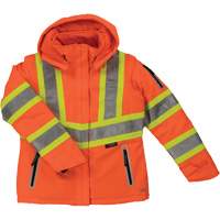 Womens Insulated Flex Safety Jacket, Polyester, High Visibility Orange, X-Small Moffatt Supply & Specialties