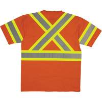 Short Sleeve Safety T-Shirt, Cotton, X-Small, High Visibility Orange Moffatt Supply & Specialties