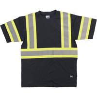 Short Sleeve Safety T-Shirt, Cotton, X-Small, Black Moffatt Supply & Specialties
