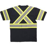 Short Sleeve Safety T-Shirt, Cotton, X-Small, Black Moffatt Supply & Specialties