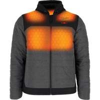 Veste chauffante M12 QuietShell avec pile, Hommes, Petit, Gris Moffatt Supply & Specialties