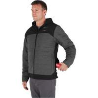 Veste chauffante M12 QuietShell avec pile, Hommes, Petit, Gris Moffatt Supply & Specialties