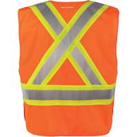 Veste d&eacute;tachable en cinq points, Orange haute visibilit&eacute;, Moyen/Petit, Polyester Moffatt Supply & Specialties
