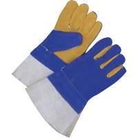 Gants pour soudeur doubl&eacute;s avec poignet de 5", Cuir de vache refendu, Taille 2T-Grand Moffatt Supply & Specialties
