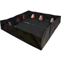 IBX Wall Pop-Up Berm, 2244 US gal. Capacity, 12' W x 25' L x 12" H, Snap-Up Bracket Moffatt Supply & Specialties