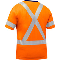 Bisley&reg; X-Back Short Sleeve Shirt, Poly-Cotton, Small, High Visibility Orange Moffatt Supply & Specialties