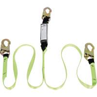 SA-54000-6 Shock Absorbing Lanyard, 6', Snap Hook Center, Snap Hook Leg Ends, Polyester Moffatt Supply & Specialties