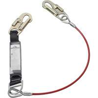SA-5500-4 Shock Absorbing Lanyard, 4', Snap Hook Center, Snap Hook Leg Ends, Galvanized Steel Moffatt Supply & Specialties