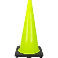 C&ocirc;ne de signalisation de premi&egrave;re qualit&eacute;, 28", Vert lime Moffatt Supply & Specialties