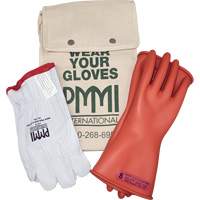 Rubber Electrical Insulating Glove Kit, ASTM Class 0, Size 8, 11" L Moffatt Supply & Specialties