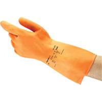 ALPHATEC&reg; 87-320 Gloves, Size 10, 11.8" L, Rubber Latex, Flock-Lined Inner Lining, 18-mil Moffatt Supply & Specialties