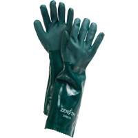 Double Dipped Green Gloves, 18" L, PVC, Cotton Jersey Inner Lining, 70-mil Moffatt Supply & Specialties