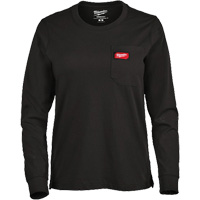 GRIDIRON Long Sleeve Pocket T-Shirt, Women's, X-Small, Black Moffatt Supply & Specialties