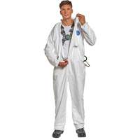 Harness-Compatible Disposable Coverall, Small, White, Tyvek&reg; 500 Moffatt Supply & Specialties