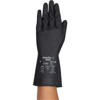 Gants r&eacute;sistants aux produits chimiques AlphaTec 87-118, Taille Petit/7, 12,6" lo, Latex de caoutchouc, Doublure en Coton, 31-mil Moffatt Supply & Specialties