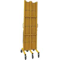 Barri&egrave;re extensible, 84" h x 20' lo, Jaune Moffatt Supply & Specialties