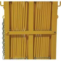 Barri&egrave;re extensible, 84" h x 20' lo, Jaune Moffatt Supply & Specialties