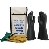 Class 1 Rubber Electrical Glove Kit, 8, 14" L, 37 cal/cm², NFPA 70E Moffatt Supply & Specialties