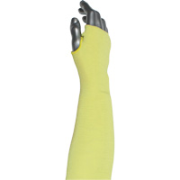 Manchette r&eacute;sistante &agrave; la coupe &agrave; 2 plis Kut Gard avec ouverture pour le pouce , Aramide/ATA, 10", ASTM ANSI niveau A6, Jaune Moffatt Supply & Specialties