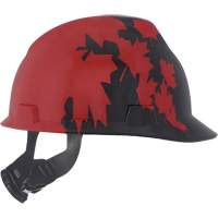 Specialty V-Gard&reg; Hard Hat, Ratchet Suspension, Black/Red Moffatt Supply & Specialties