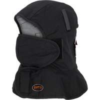 Pioneer 765A Flame-Resistant Quilted Hard Hat Liner with Long Neck & Detachable Mouthpiece, Black/Grey, Cotton/FR-Tech&reg;/Modacrylic/Nylon Moffatt Supply & Specialties