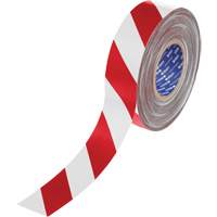 ToughStripe&reg; Max Floor Marking Tape, 2" x 100', Polyester, Red and White Moffatt Supply & Specialties