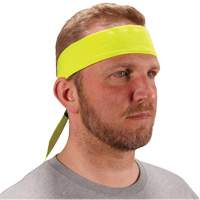 Chill-Its 6702 Cooling Headband with Embedded Polymers & Tie Closure, High Visibilty Lime-Yellow Moffatt Supply & Specialties