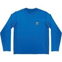Chill-Its 6689 Cooling Long Sleeve Sun Shirt with UV Protection, Blue, Small Moffatt Supply & Specialties