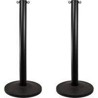 Industrial Stanchion, 37" High, Black Moffatt Supply & Specialties